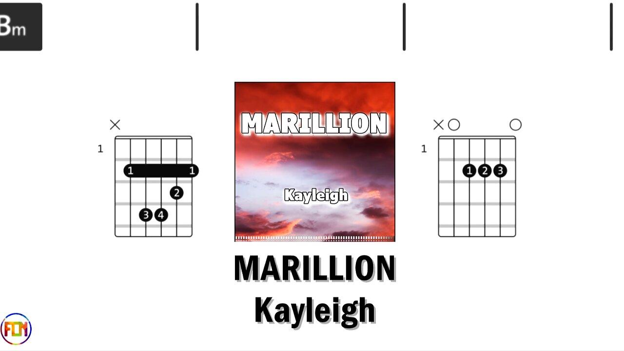 MARILLION Kayleigh FCN GUITAR CHORDS & - One News Page VIDEO