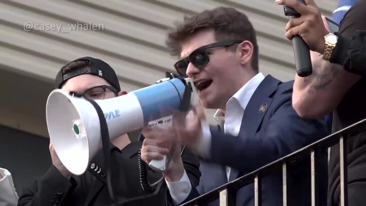 AMERICA FIRST - Nick Fuentes speech outside TPUSA event in Detroit, MI.