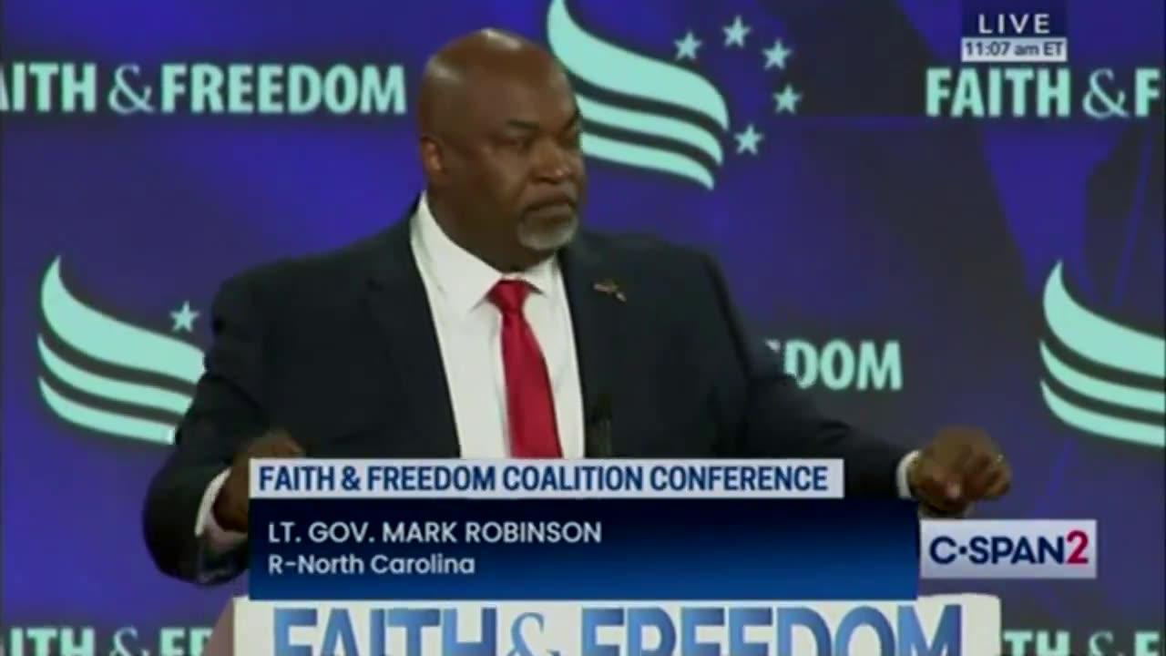 Mark Robinson Cooks At Faith and Freedom Coalition