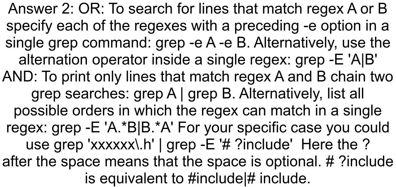 Grep command with multiple patterns One News Page VIDEO