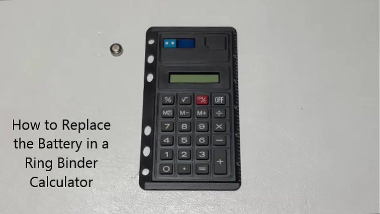 How to Replace the Battery in a Ring Binder Calculator