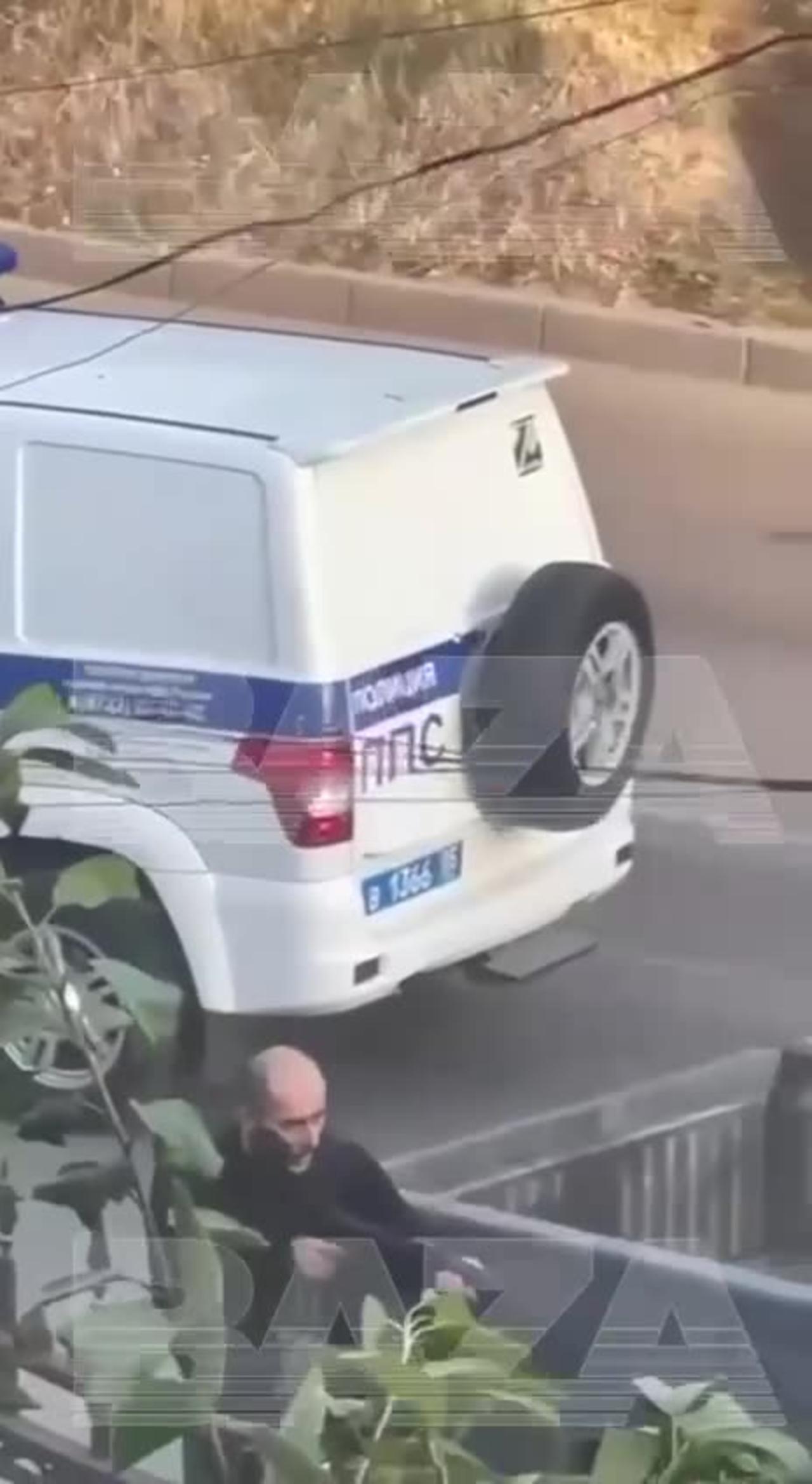 The video shows, tentatively, the criminals who shot policemen in Makhachkala.