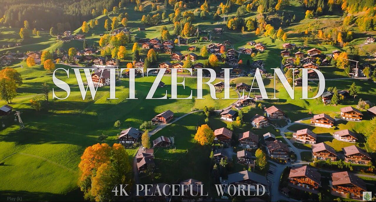 FLYING OVER SWITZERLAND Calming Music With Beautiful Nature Video For Relaxation