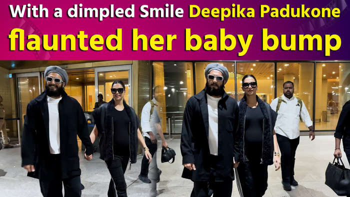 Mom-to-be Deepika Padukone was spotted with Ranveer Singh at the Airport