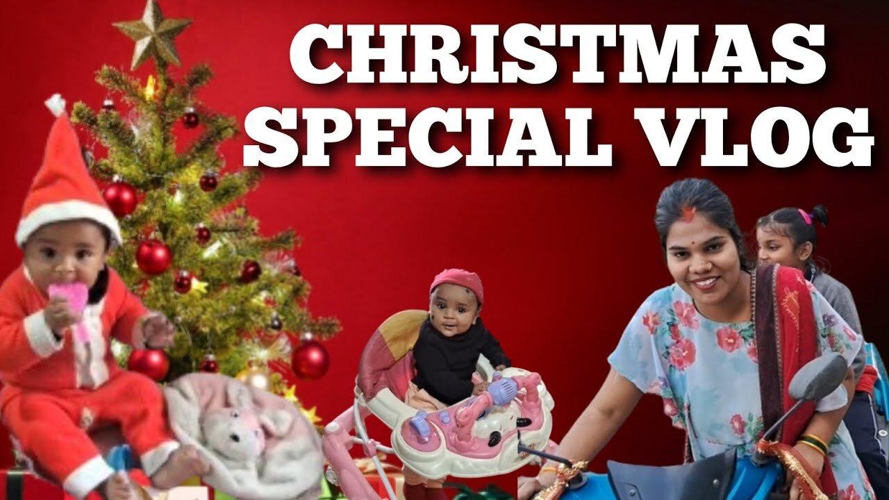 CHRISTMAS VLOG | SHREYA ENJOY THE SCHOOL REHEARSAL | SANAYA DRESSED SANTA CLAUS