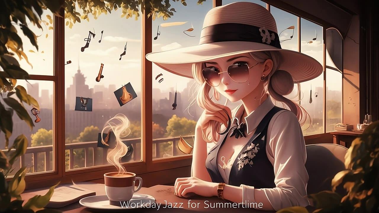 Smooth Summer Sounds Jazz Piano for Stress Relief and Productivity _ 1 Hour