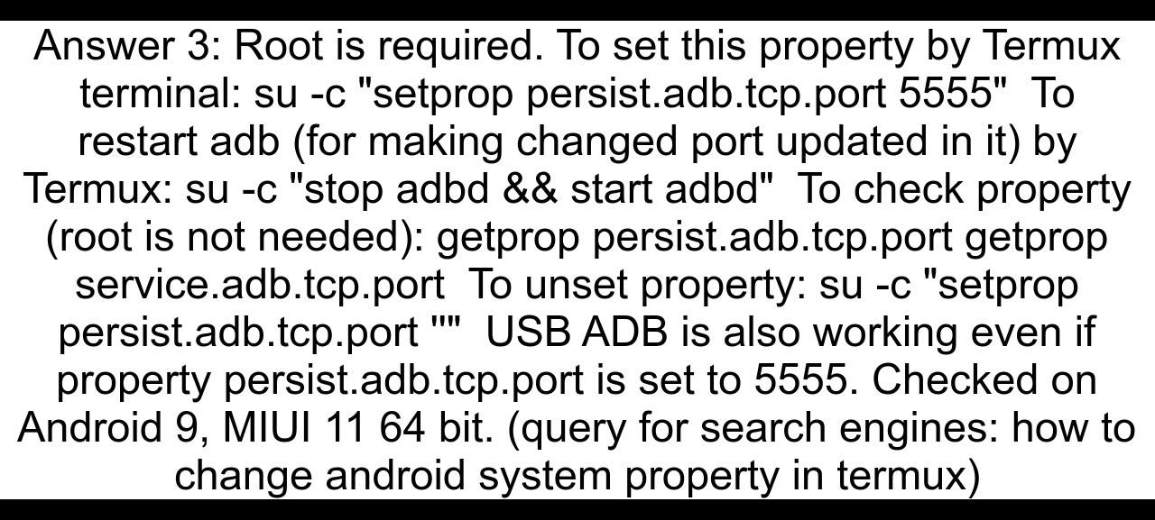 How to enable adbd to listen to a port at boot - One News Page VIDEO