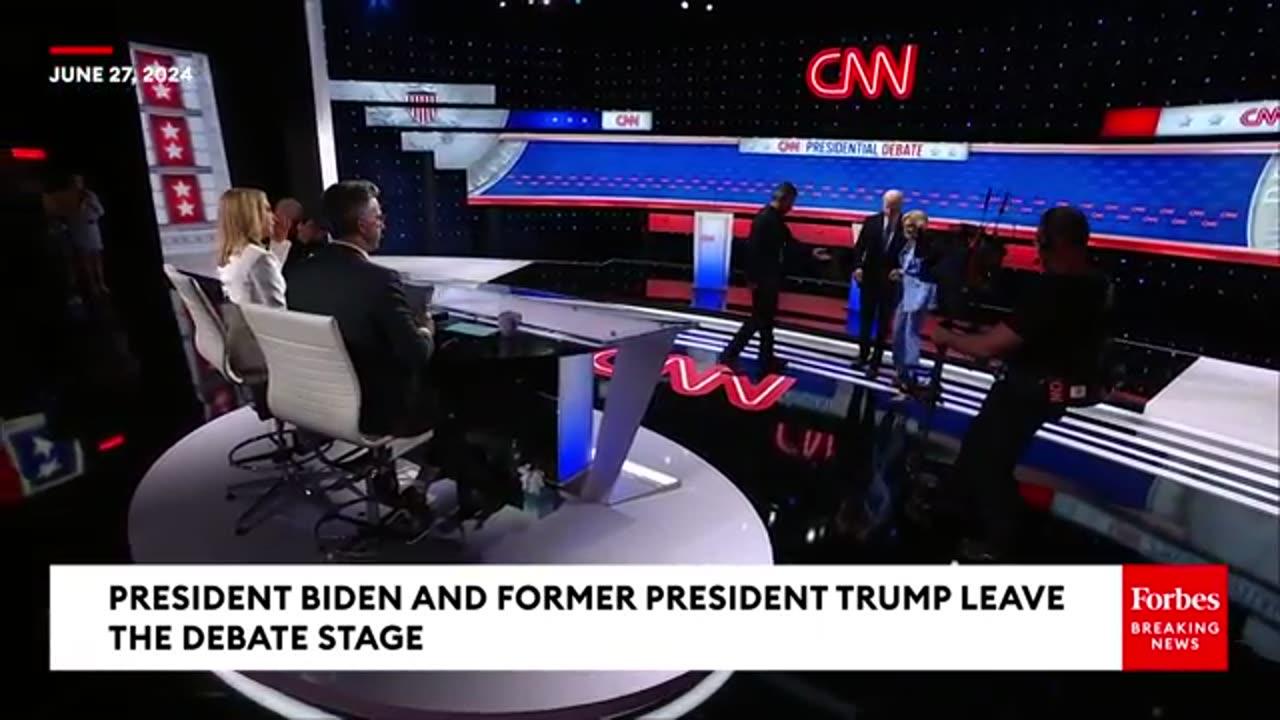 WATCH: Biden And Trump Leave The Debate Stage After First Presidential Debate