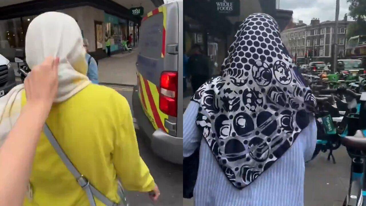 Iranian Zionist Rips Hijab off Muslim Women Walking Through London