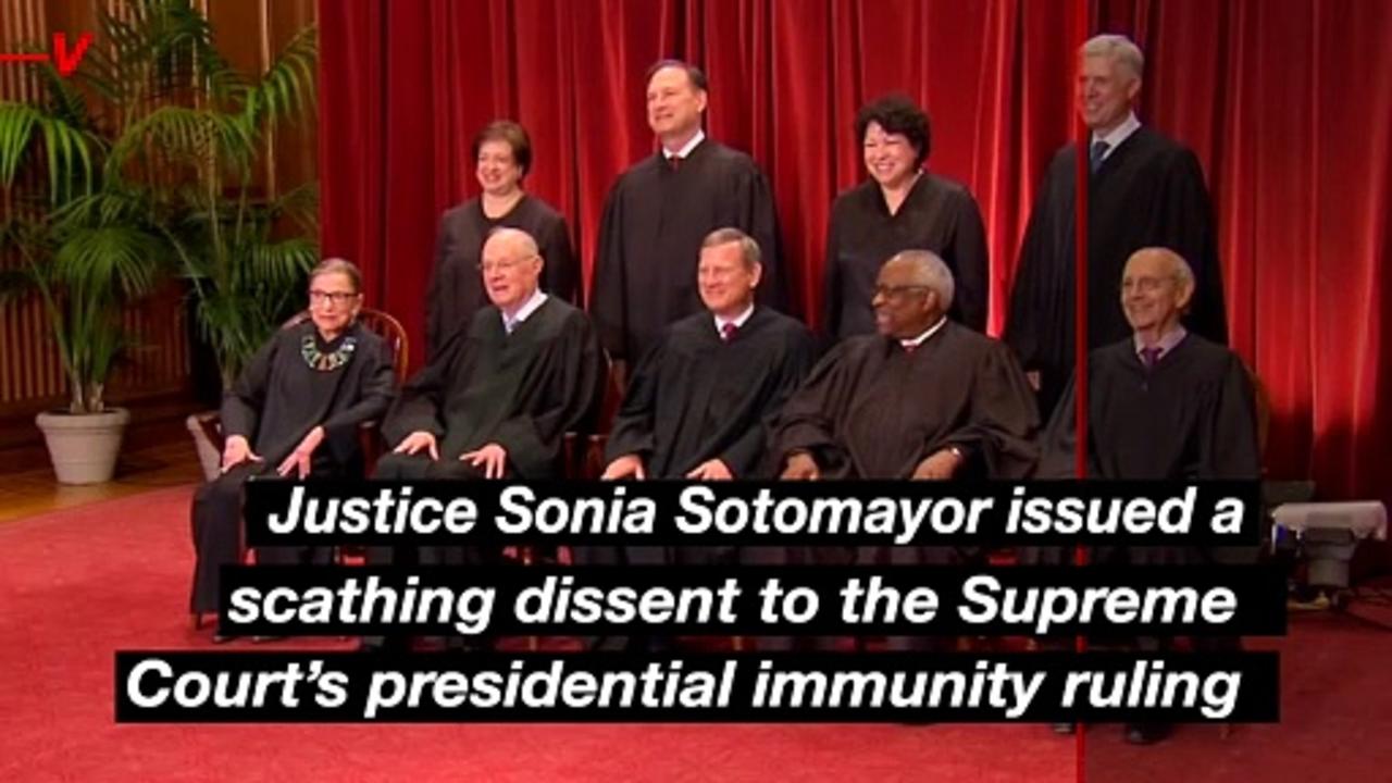 Justice Sotomayor Unveils Scathing Dissent To Immunity Decision, Says President Can Now 'Assassinate Political Rival'