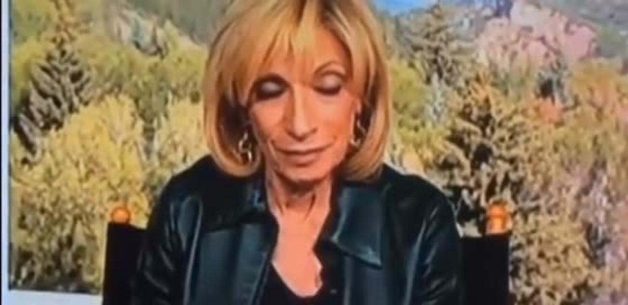 Caption this: Andrea Mitchell is trying the same cocktail of Xanax as Biden did.