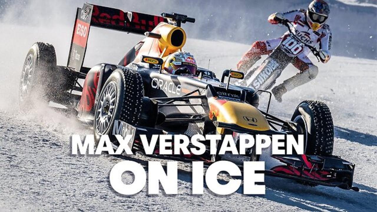 Max Verstappen On Ice | World Champion Drives The RB8 At Ice GP