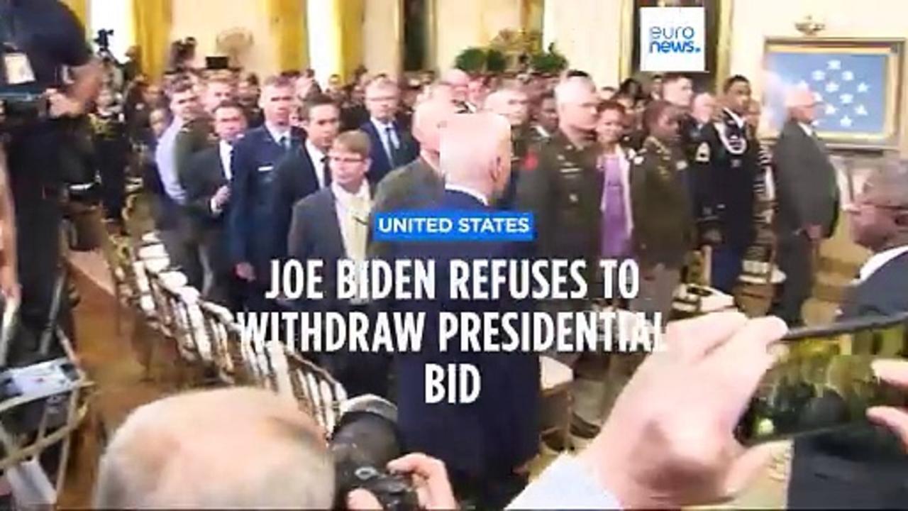 Biden stands firm on presidential bid despite eroding support