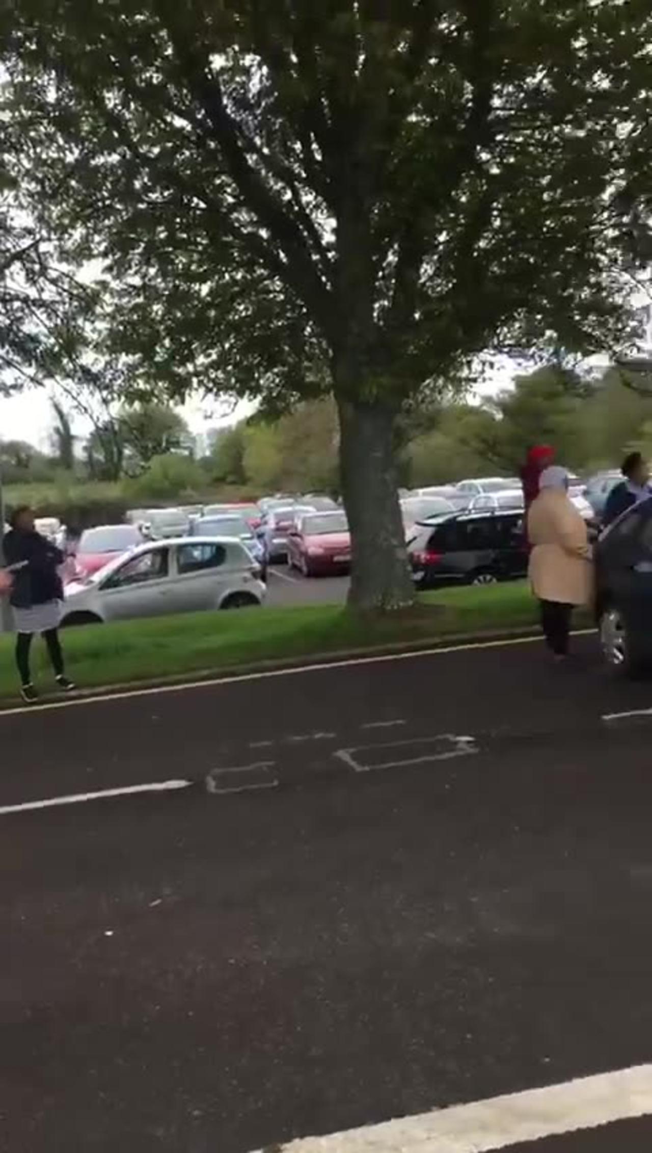 African 'asylum seekers' stage a protest where they stop traffic and attack Irish people.