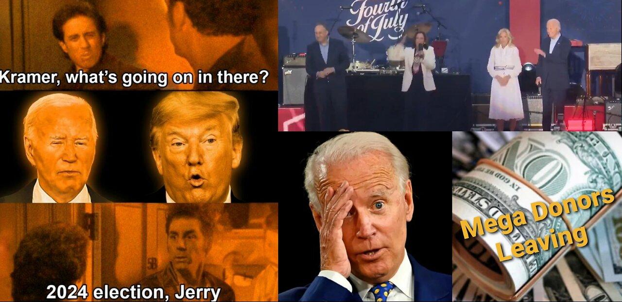 Biden's Failures, DNC Mega Donors Angry, Corporate Media Fears King Trump, British Election