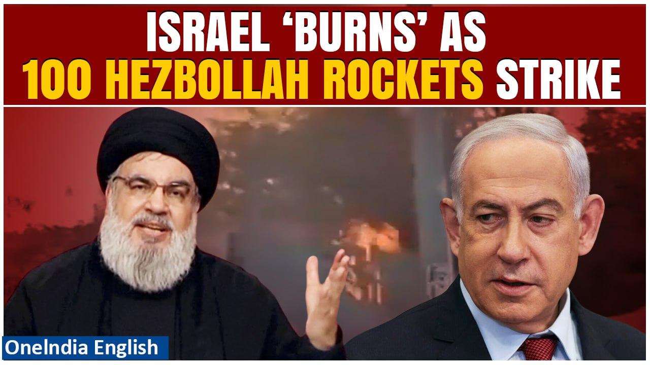 Hezbollah’s Fresh Rocket Blitz Burns Israel’s Kiryat Shmona, 2 IDF Soldiers Heavily Injured | Video