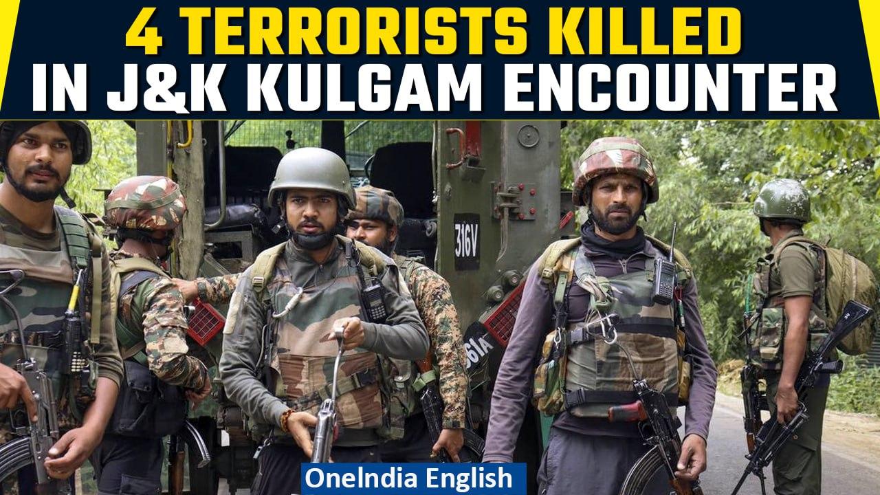 J&K Kulgam Encounter: Four Terrorists Killed In Encounter With Security Forces In J&K's Kulgam