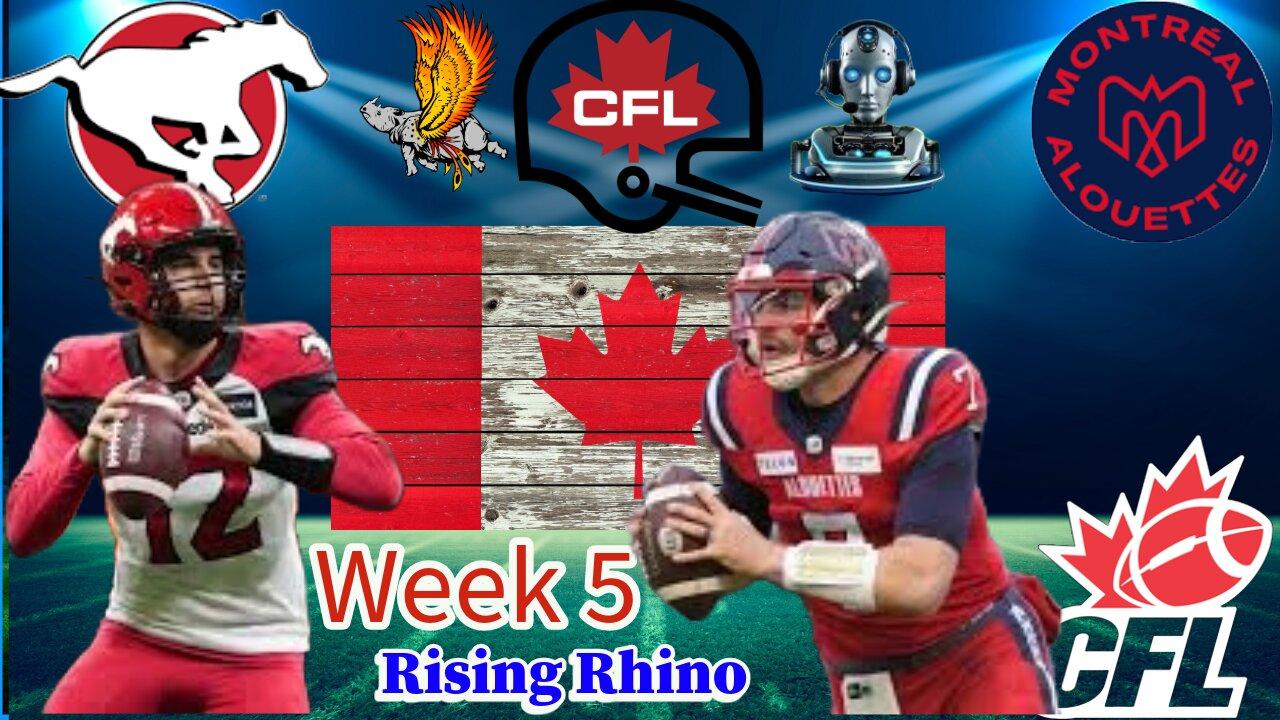 Calgary Stampeders Vs Montreal Alouettes Week 5 With AI Co-Host Watch Party and Play by Play