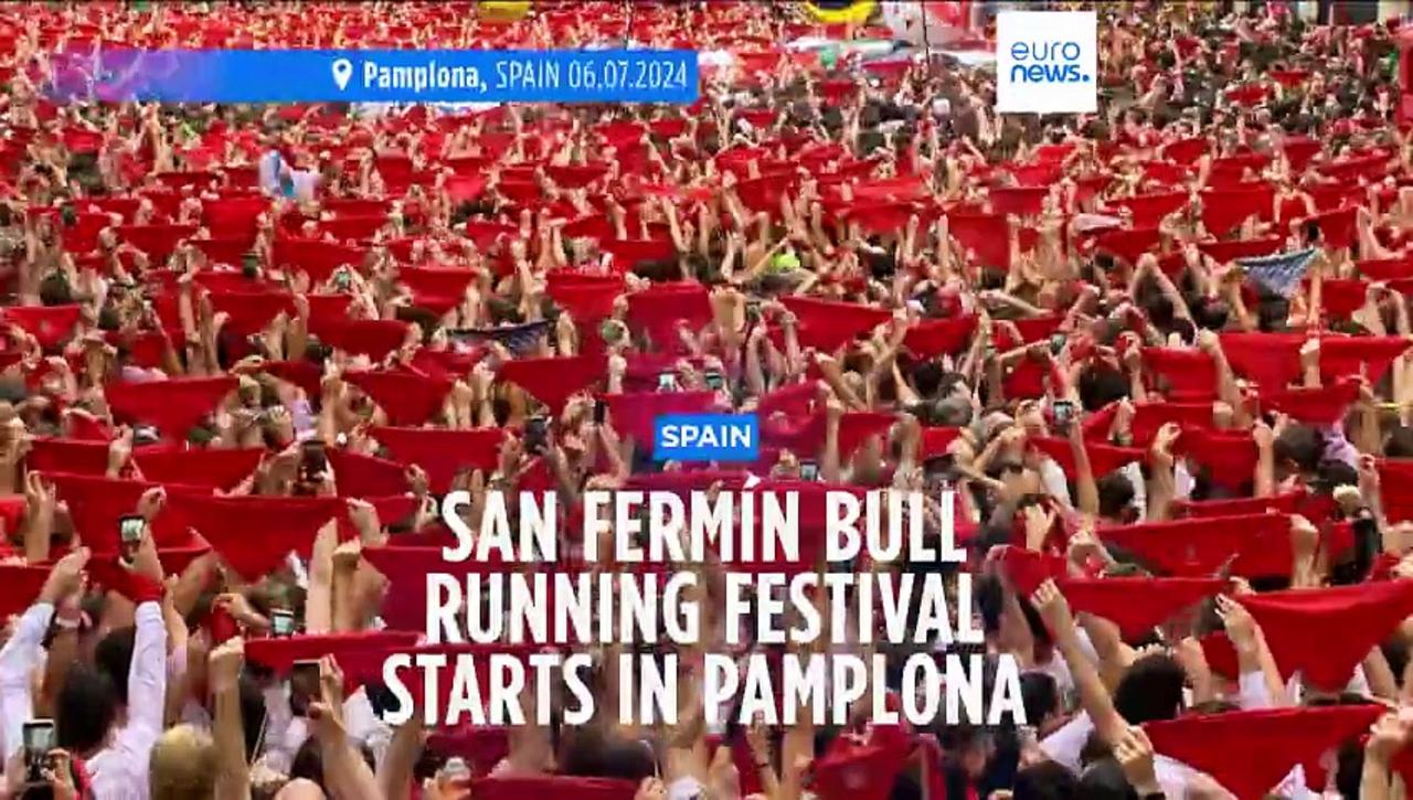 Tens of thousands attend controversial San Fermín bull-running festival