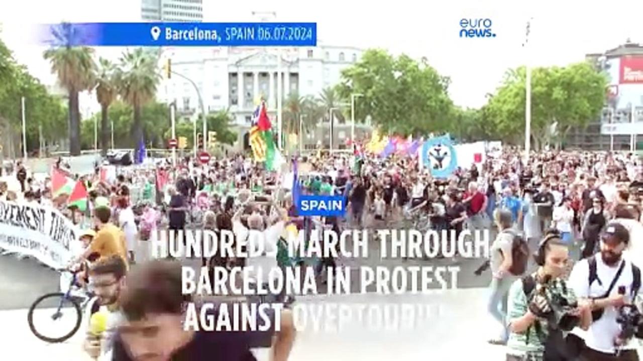 Thousands protest in Spain's most visited city against over-tourism