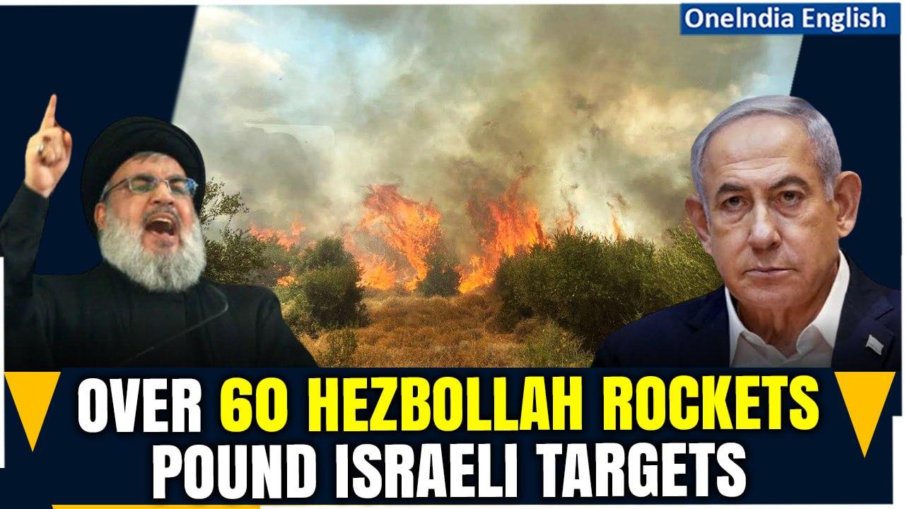 Hezbollah’s Missile Blitz Leaves Israel Burning: Over 60 Rockets Strike Mount Meron | Videos Out