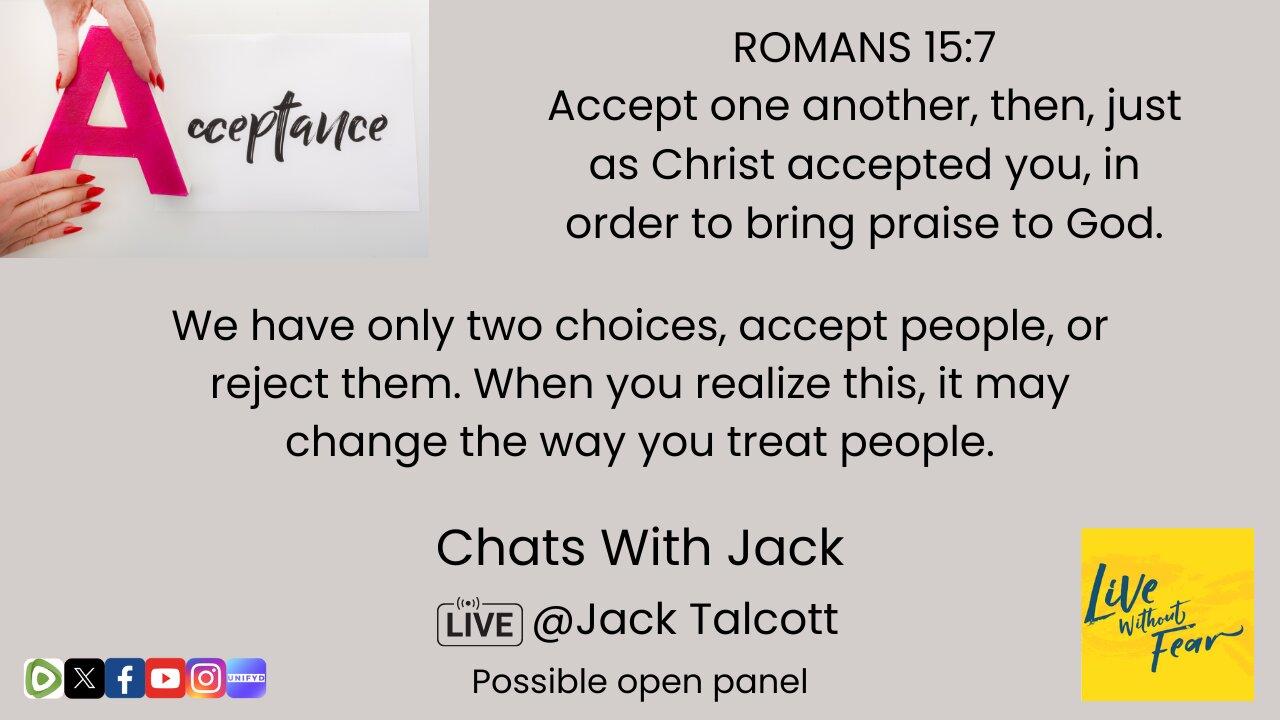 Don't Be A Jerk; Chats with Jack and Open(ish) Panel Opportunity