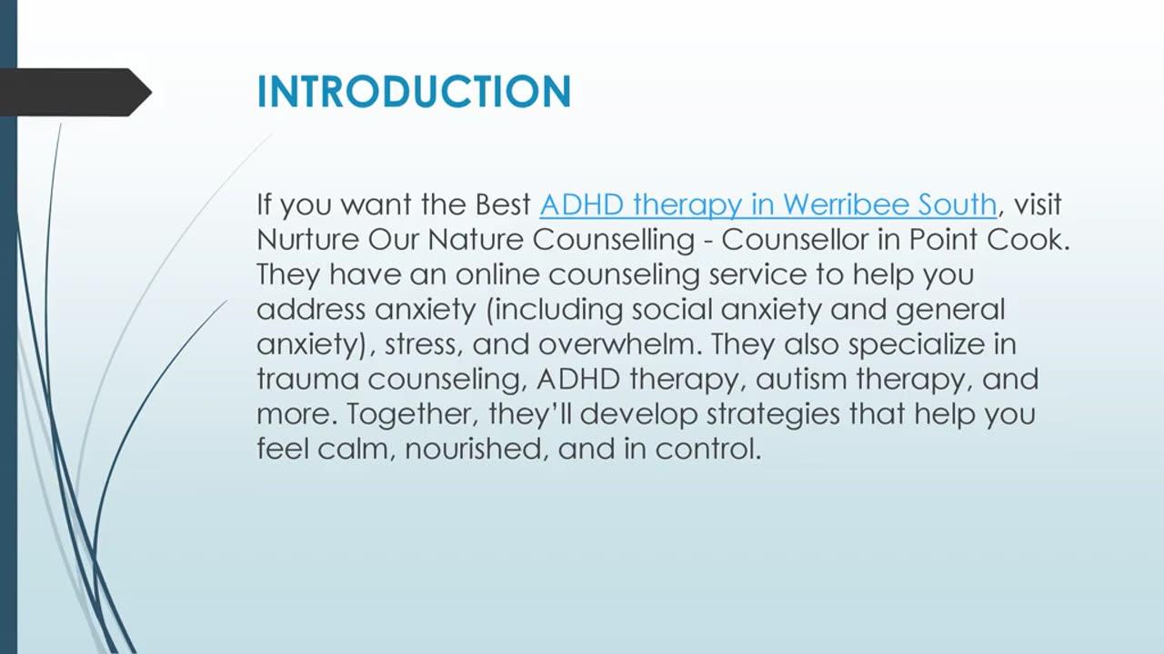Best ADHD therapy in Werribee South