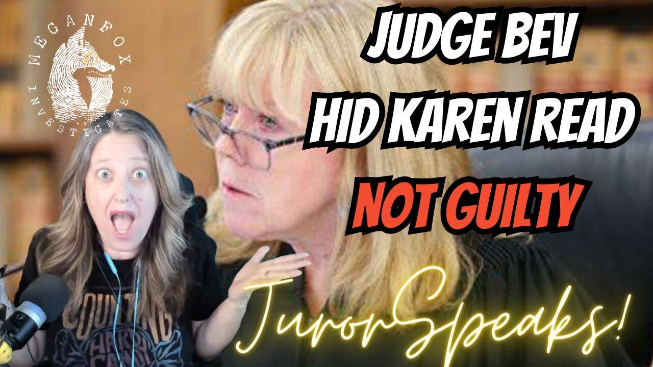 Juror SPEAKS! Karen Read NOT GUILTY on Counts 1 & 3! Judge Hides It.