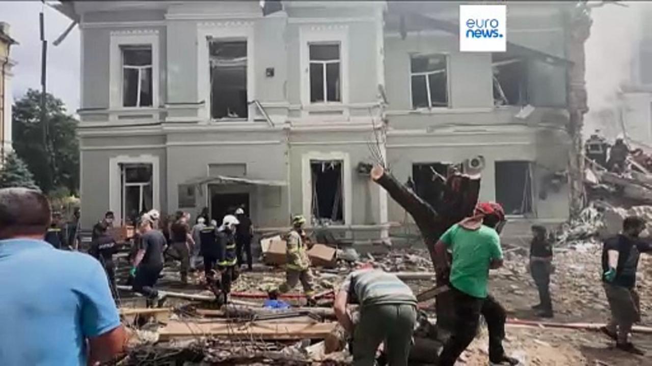 Rescue efforts continue after Russian missile strikes on Kyiv kill dozens