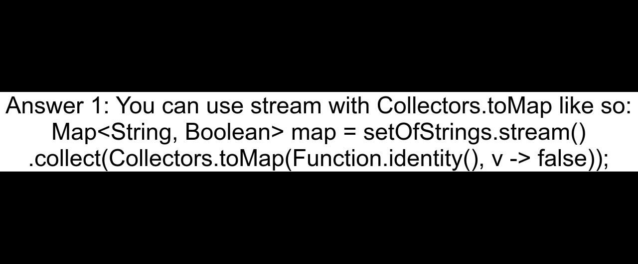 Java initialize map with keys from set - One News Page VIDEO