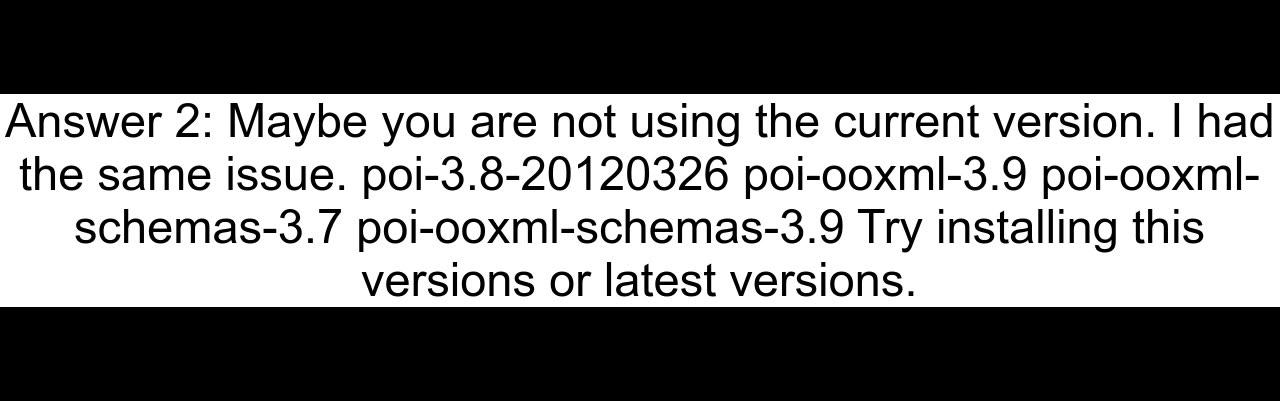 Java ReadWrite Excel  Error  The constructor XSSFWorkbookFileInputStream is undefined