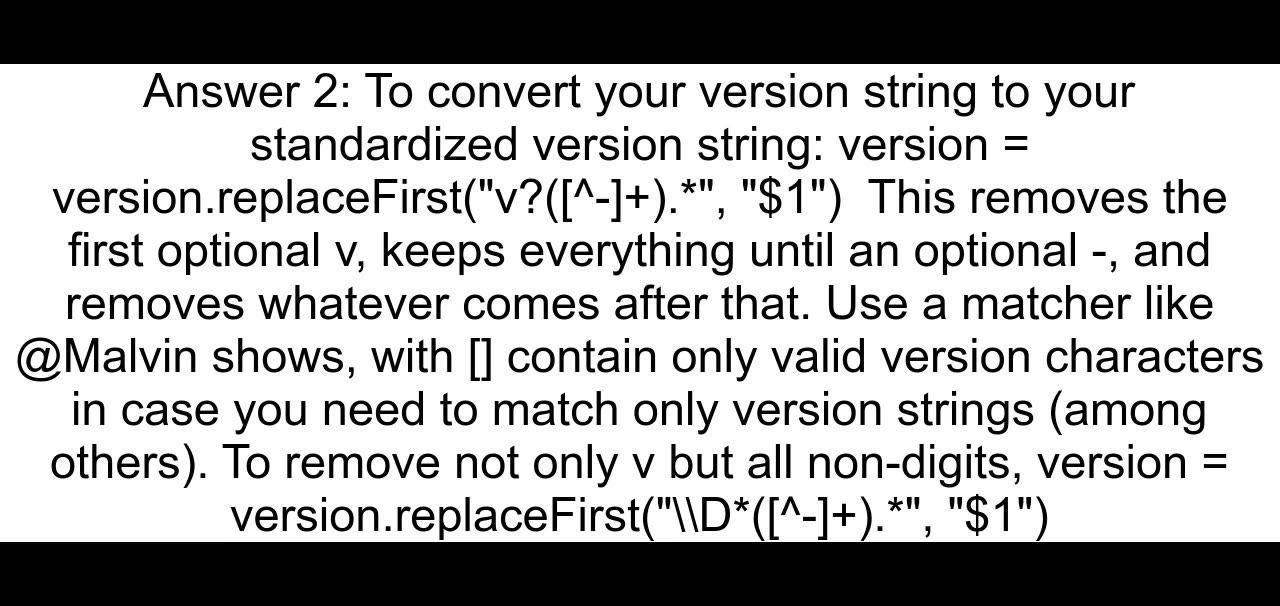 Java regex how to get version from string