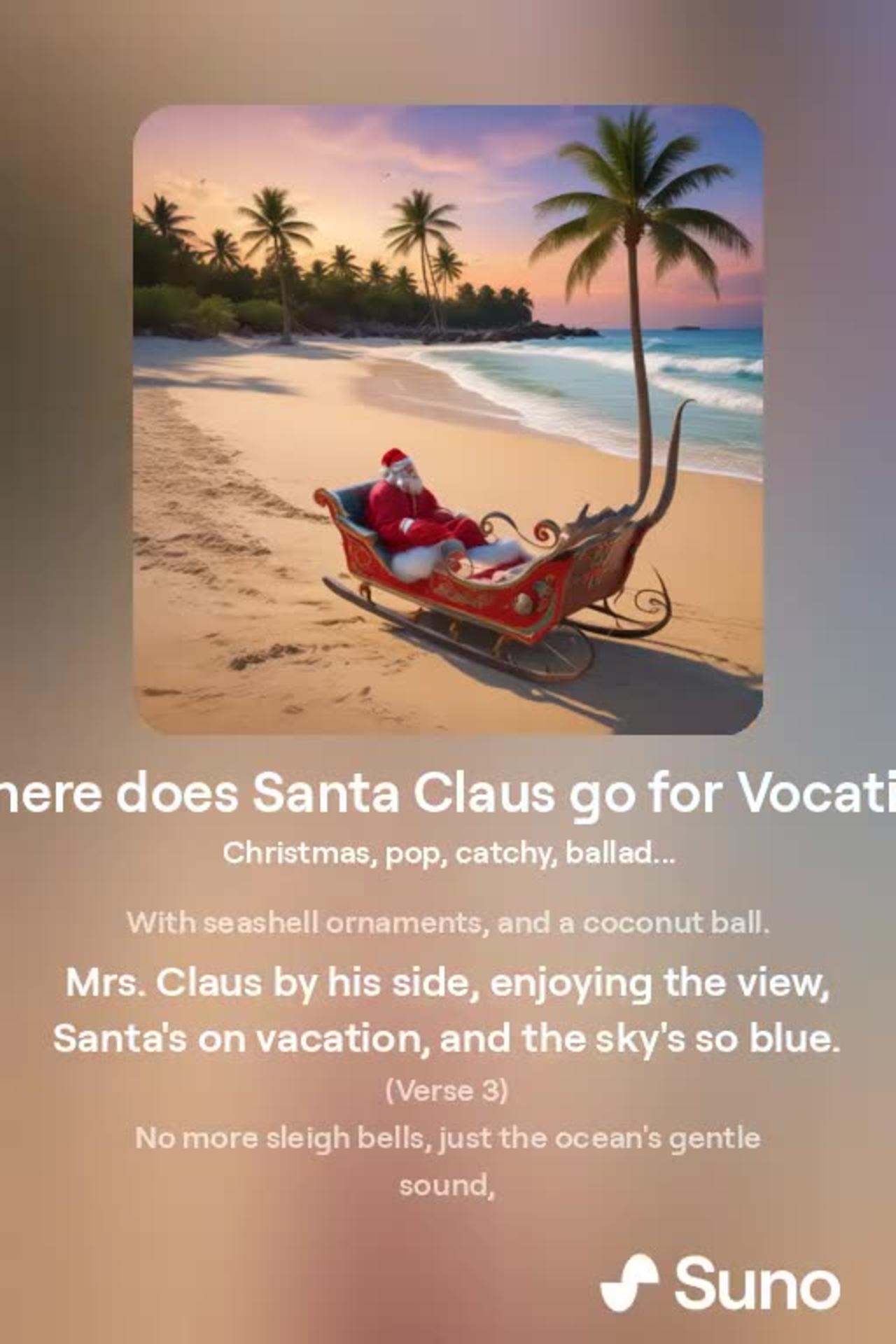 Where does Santa Claus go for Vocation