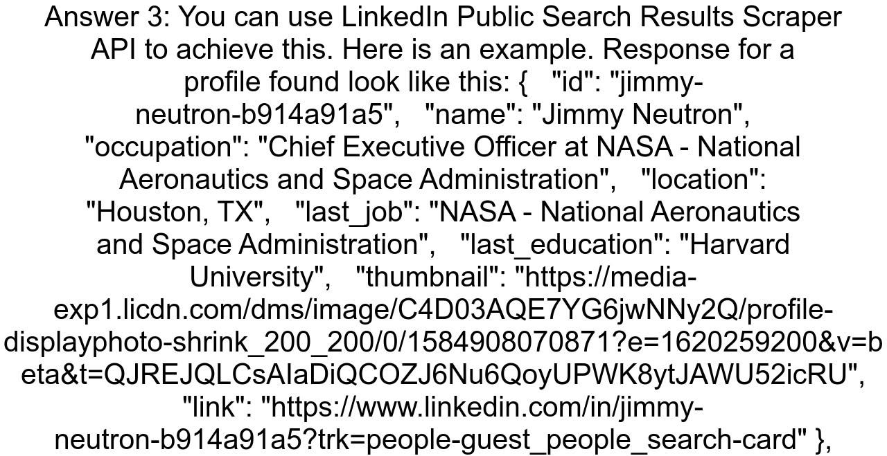 Linkedin rest api to search people with name