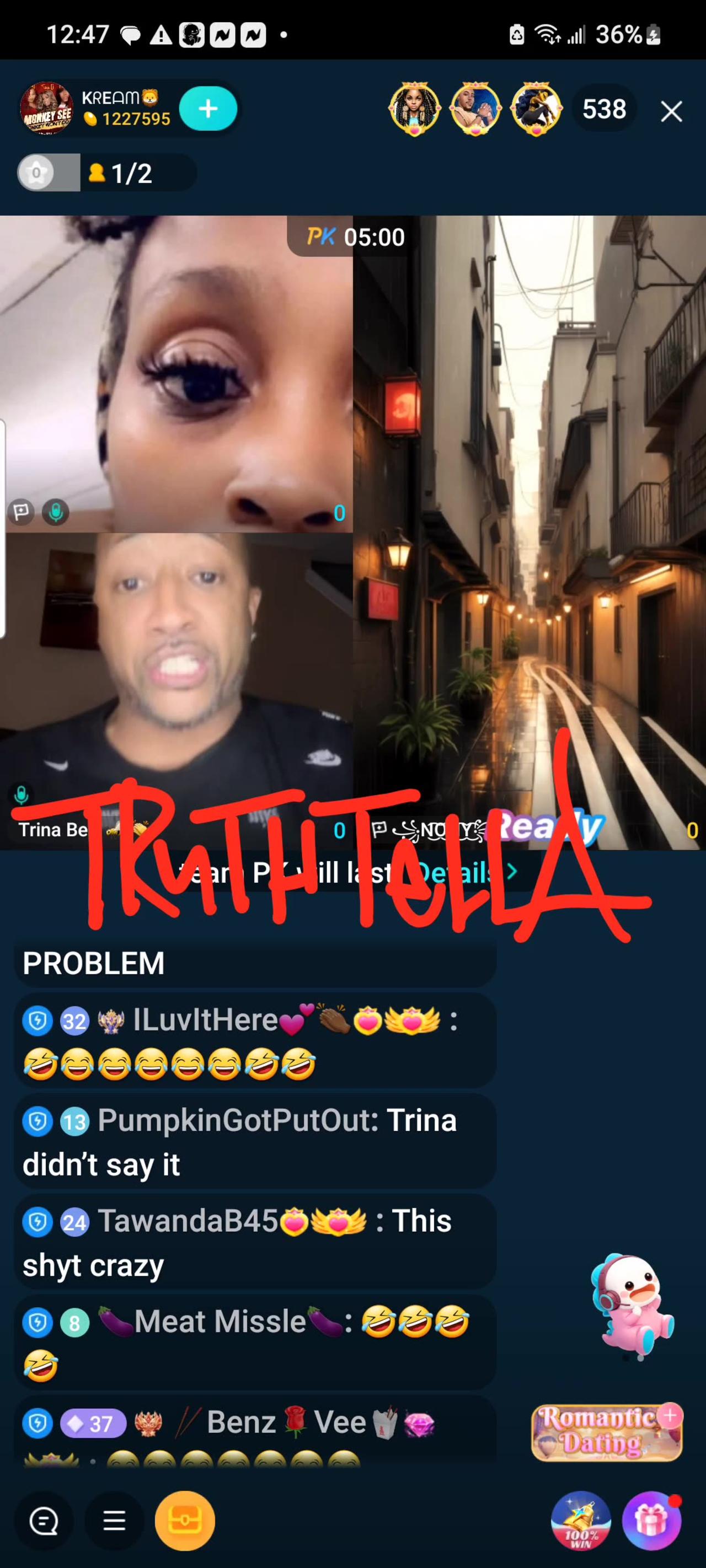 TRINA B SAYS HIS SHOW WAS BETTER W/O NONY THEN LINES HER & PLAYS ALL IN HER FACE WITH LIES