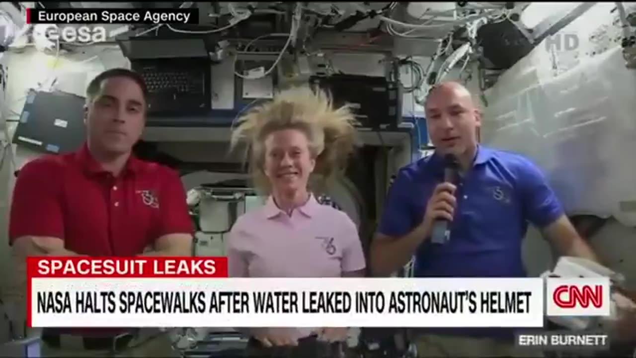 WATER IN THE VACUUM OF SPACE? NASA HALTS SPACEWALK AFTER WATER LEAKED INTO ASTRO NOTS HELMET