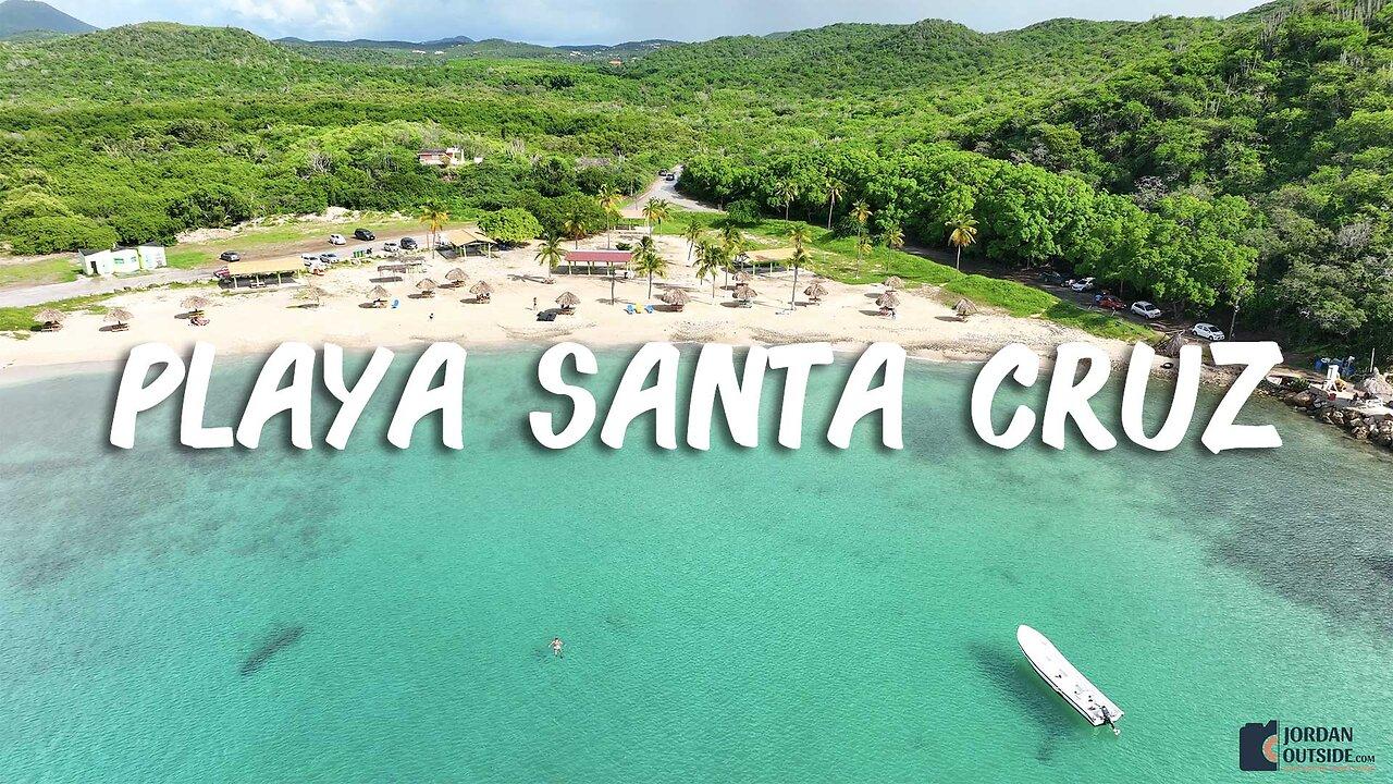 Playa Santa Cruz is a beautiful beach on the northwest side of Curacao (Free Parking)