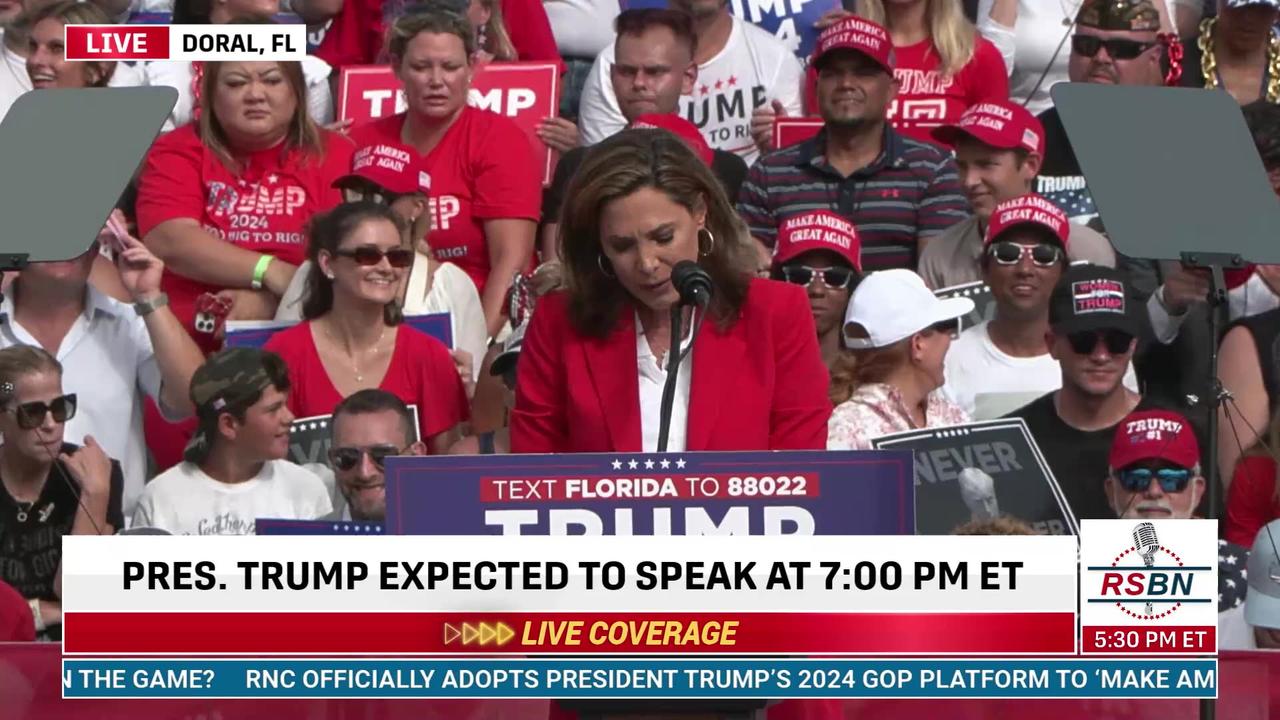 WATCH: Congresswoman Maria Salazar Remarks During Trump Rally in Doral, Florida - 7/9/24
