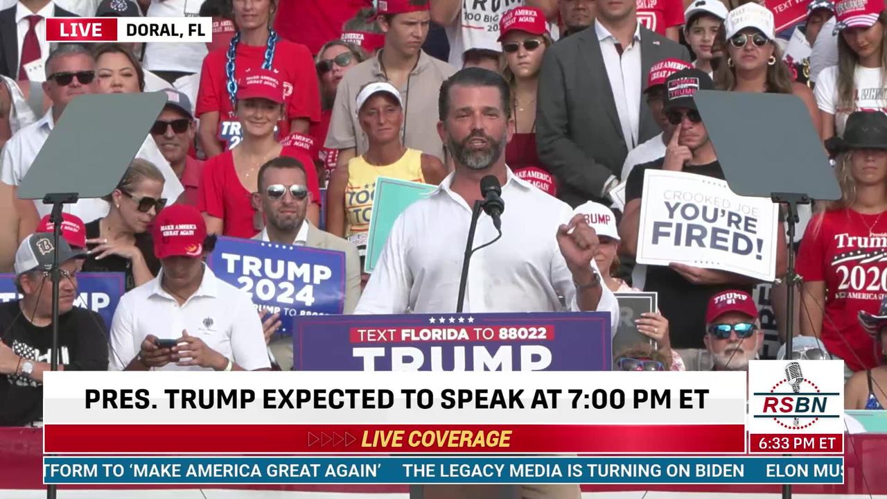 WATCH: Donald Trump Jr. Remarks During Trump Rally in Doral, Florida - 7/9/24