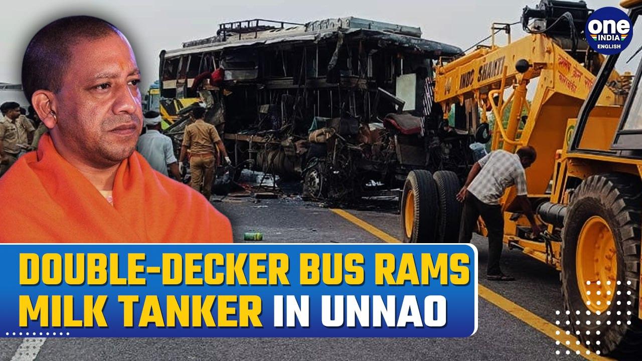 Unnao Bus Accident: 18 Dead, Many Injured As Bus from Bihar Collides With A Milk Tanker | Watch