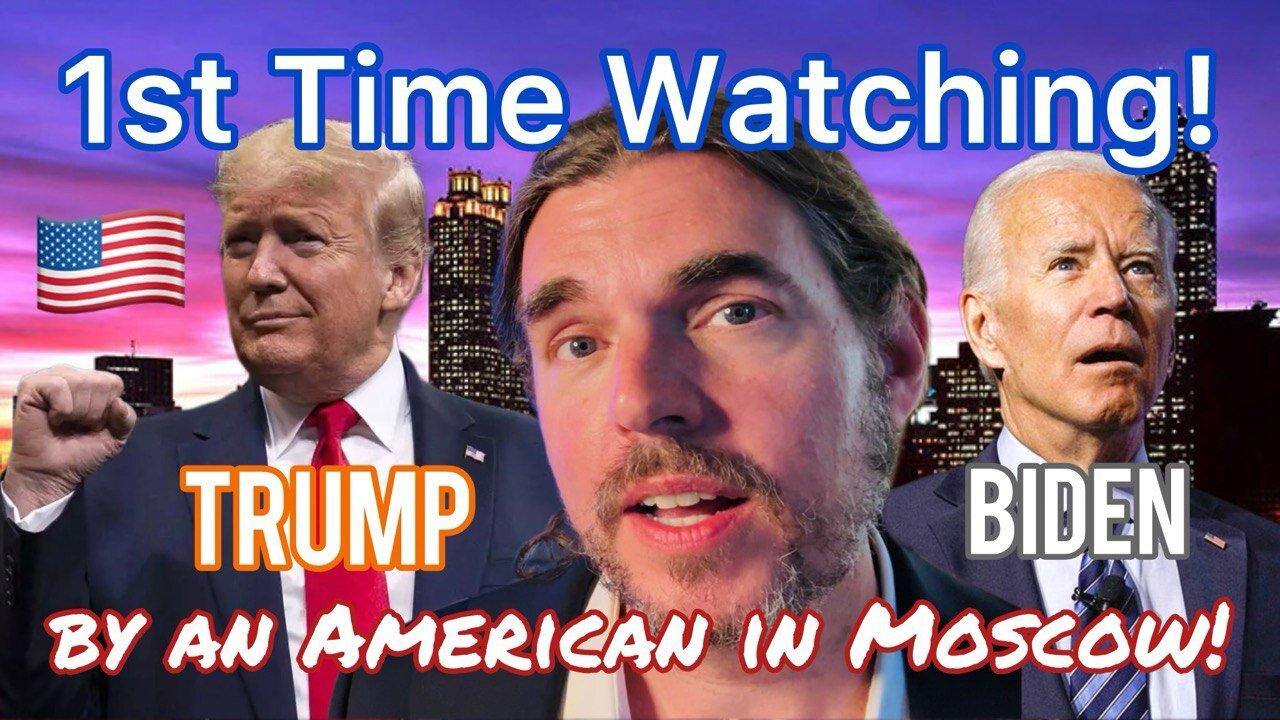 🎙️RAW REACTION🇺🇸Presidential DEBATE 🏛️TRUMP & BIDEN by an AMERICAN in MOSCOW🇷🇺1st Time Viewing! 👀