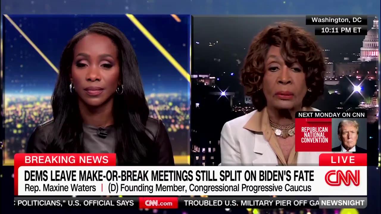 Low IQ Maxine Waters warns "be cautious about conclusions" on Biden's cognitive decline. 🧠🚫