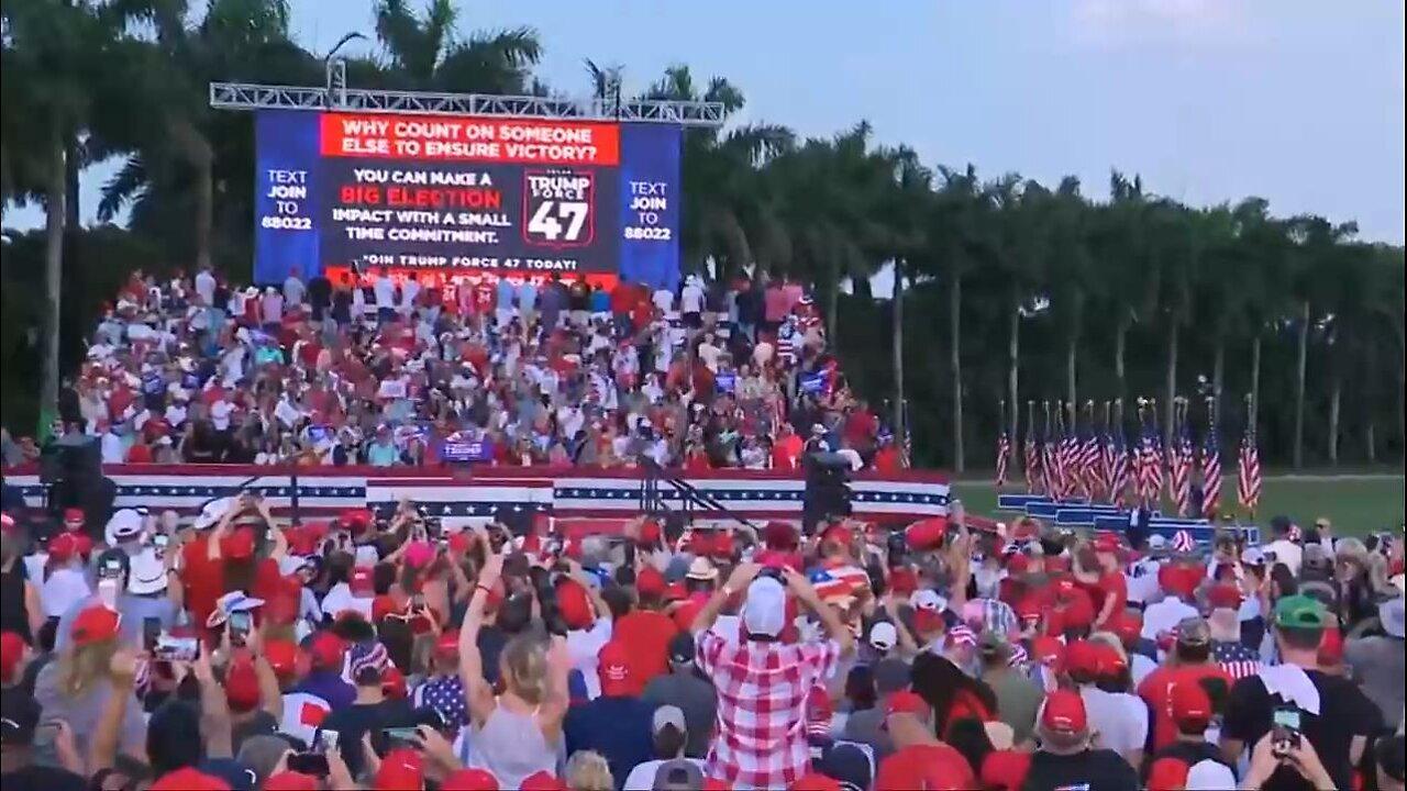 President Donald Trump holds Florida rally as VP choice looms