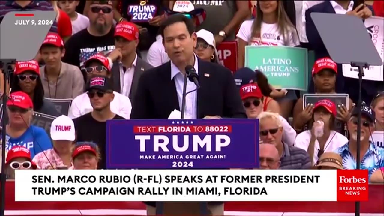 BREAKING NEWS: Top VP Contender Marco Rubio 'Conspiracy' Around Biden Admin. At Trump Rally