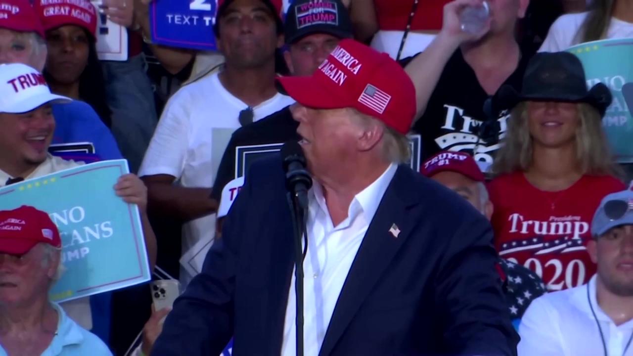Trump attacks Harris and Biden at a Miami rally