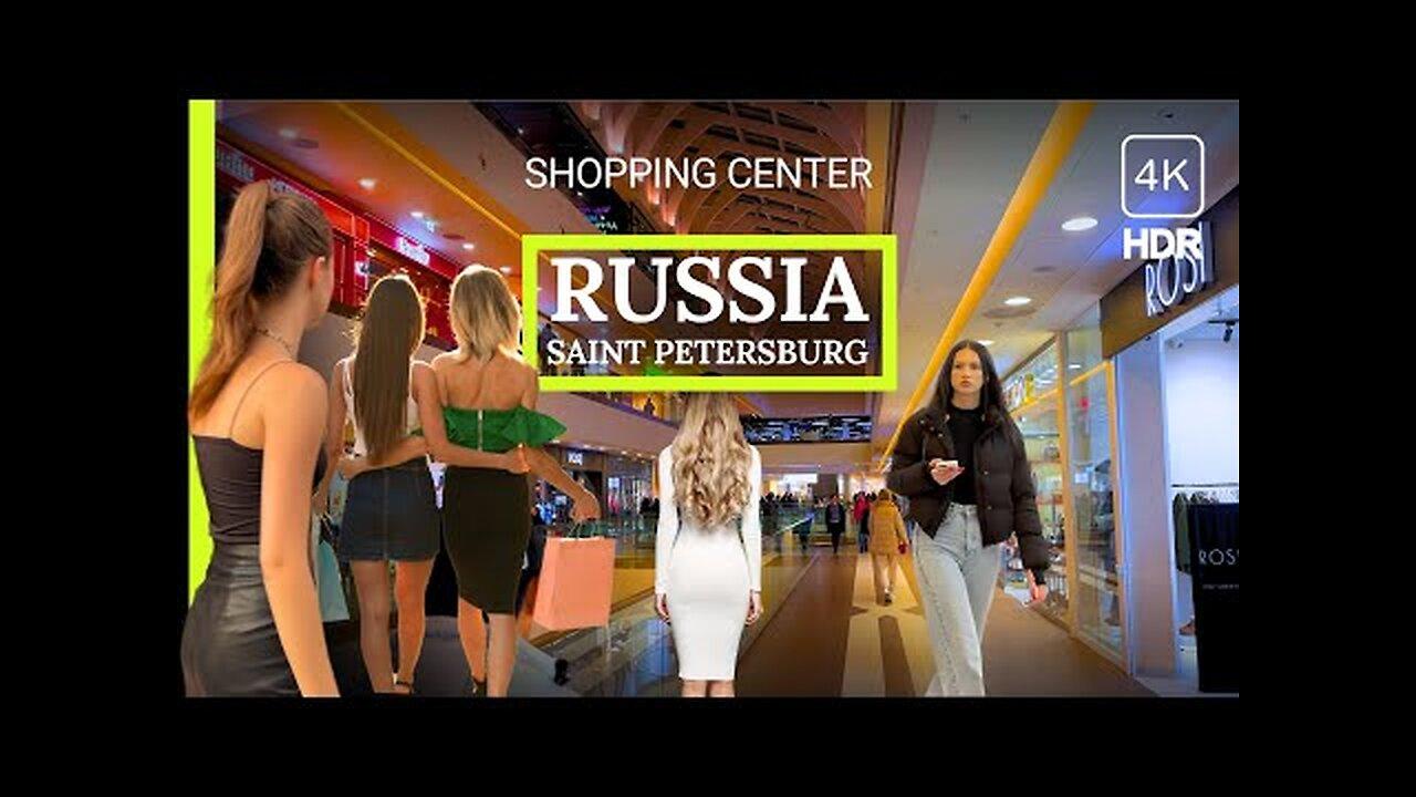 Attractive Girls after Sanctions in Saint Petersburg Shopping Center