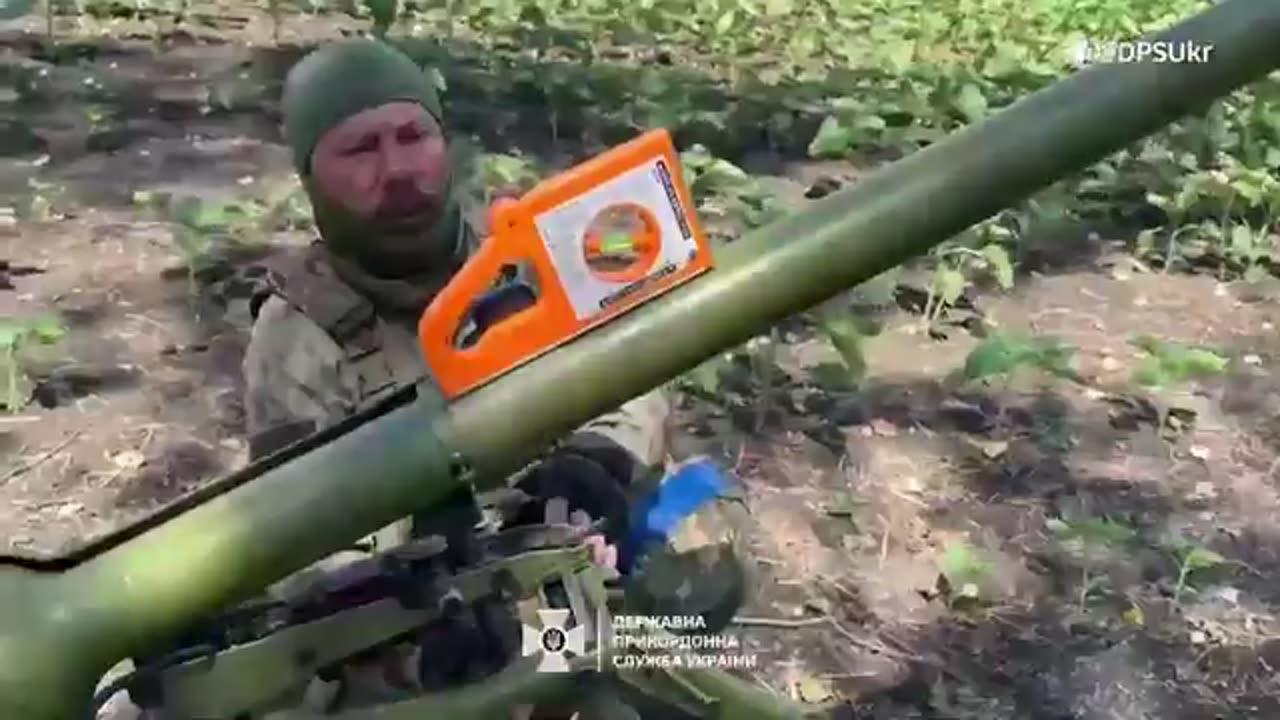 Anti-tank gunners of the border brigade "Hart" are working in the Vovchansk