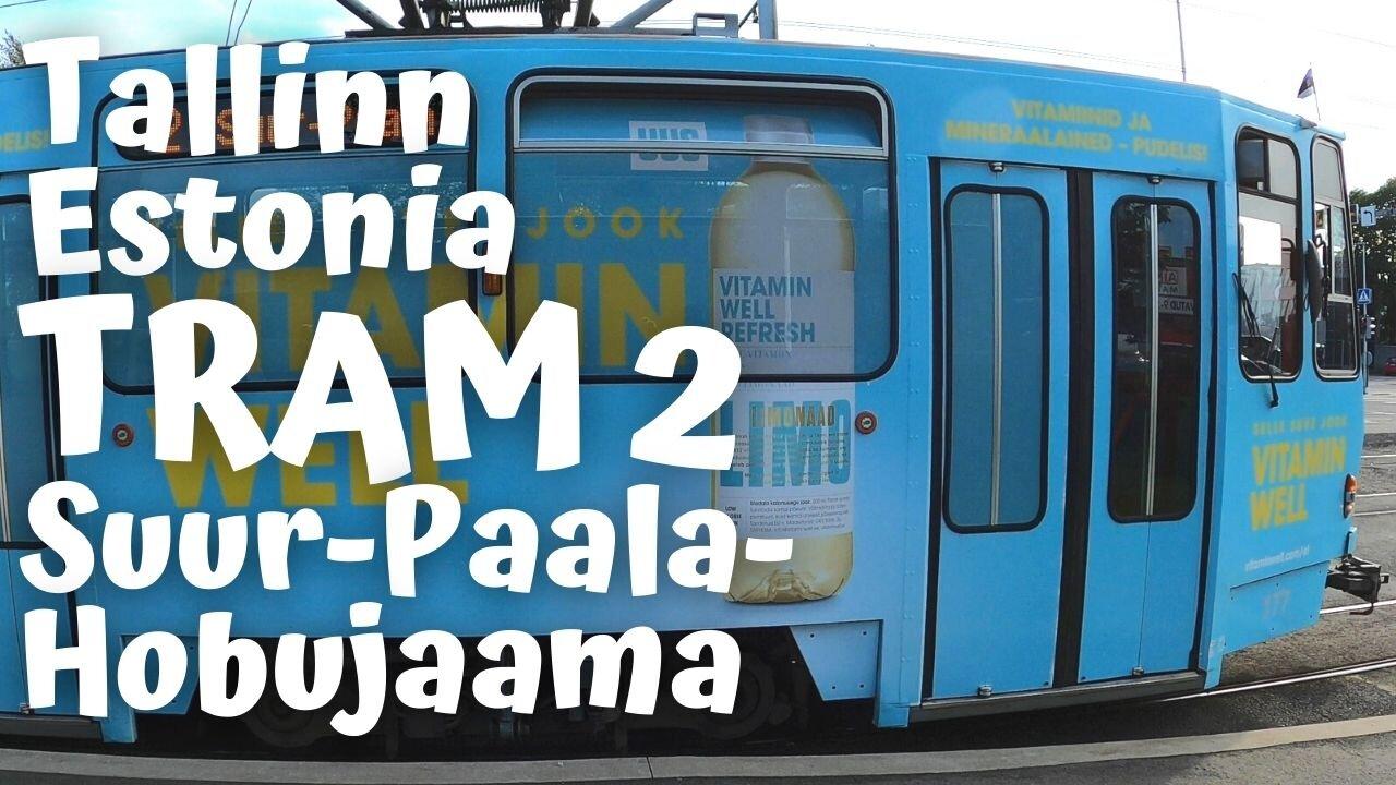 Estonia Tallinn Tram 2 Suur-Paala - Hobujaama [4K]