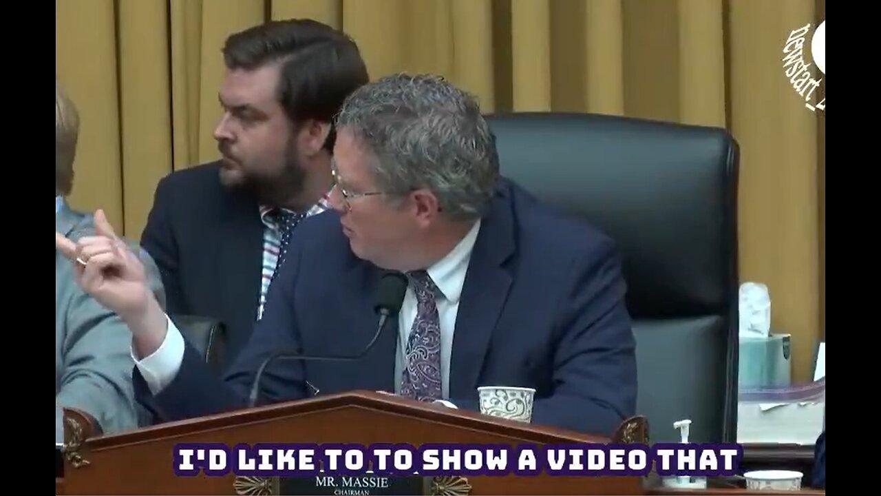 Rep. Thomas Massie: " I'd like to show a video that Pfizer produced..."