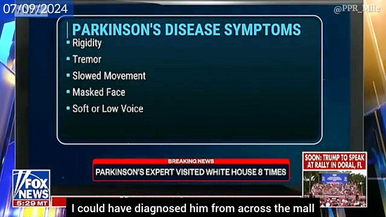 "I could have diagnosed him from across the mall." - 07/08/24 NBC - Dr. Tom Pitts - Parkinson's
